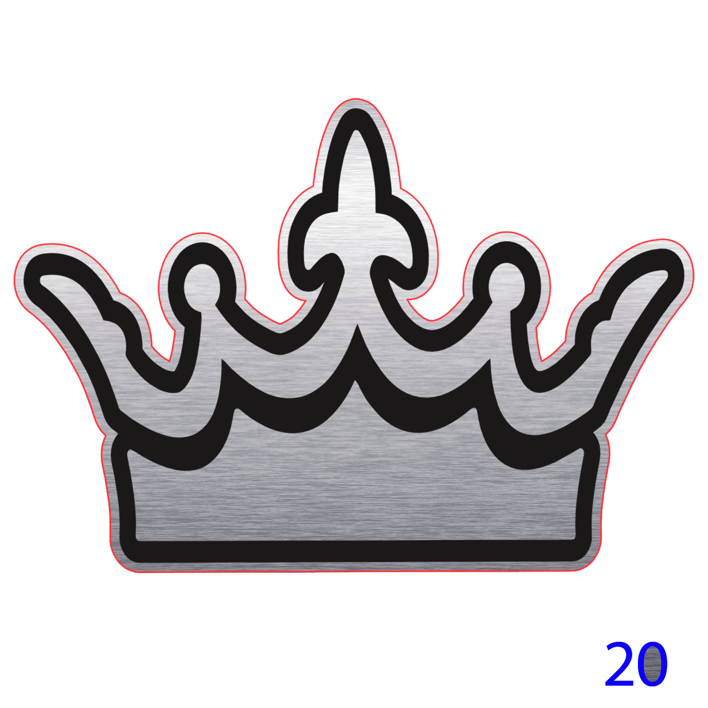 Catalogo 1 placas Plateada para gorra