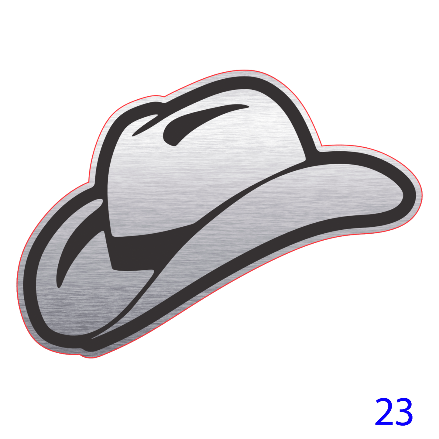 Catalogo 1 placas Plateada para gorra
