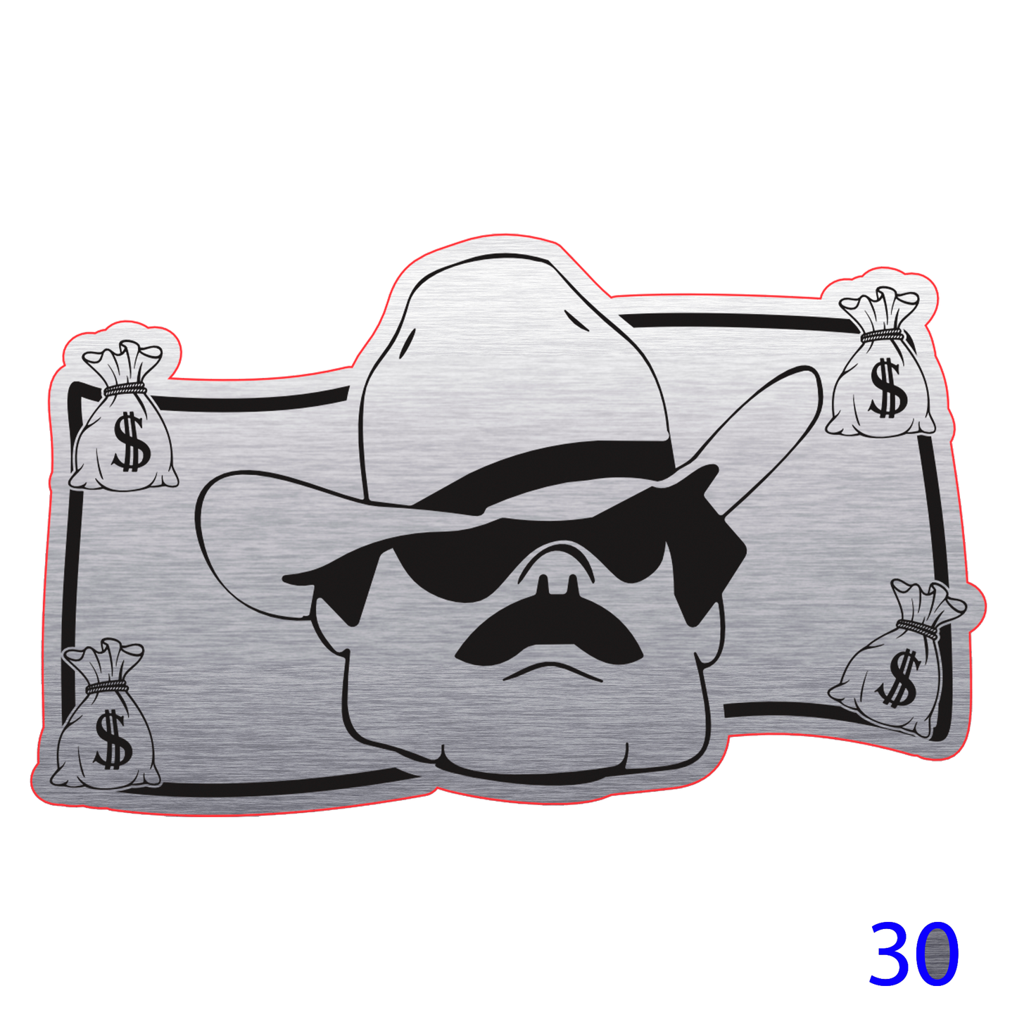 Catalogo 1 placas Plateada para gorra