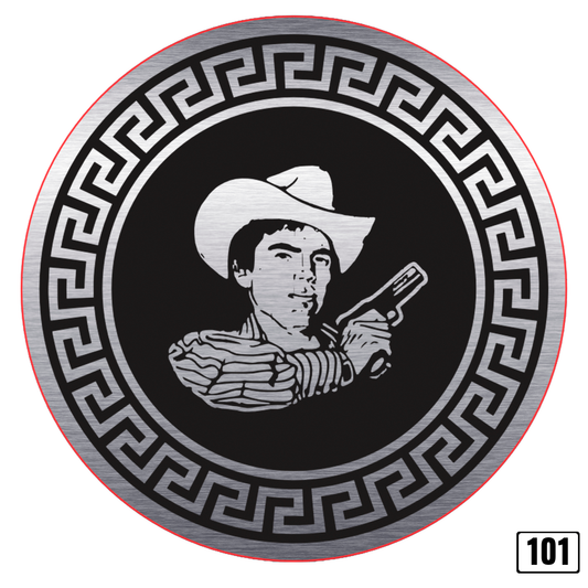 Placa para gorra dorada plateada 2