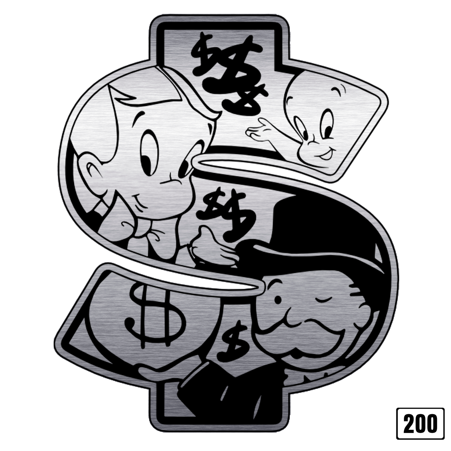 Placa para gorra dorada plateada 2